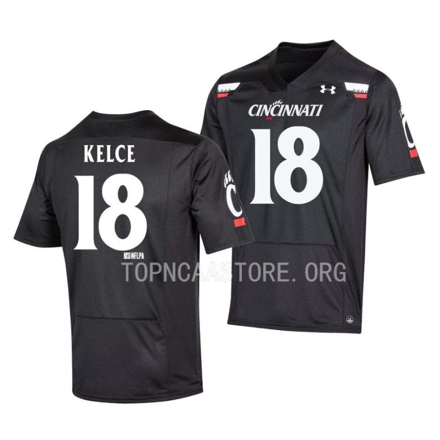 cincinnati bearcats travis kelce youth black replica football jersey scaled