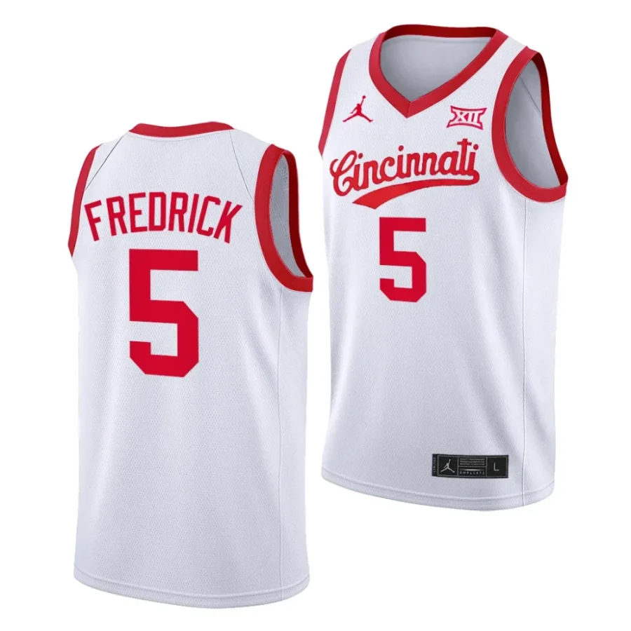 cj fredrick white 70s throwback cincinnati bearcatsbasketball jersey scaled