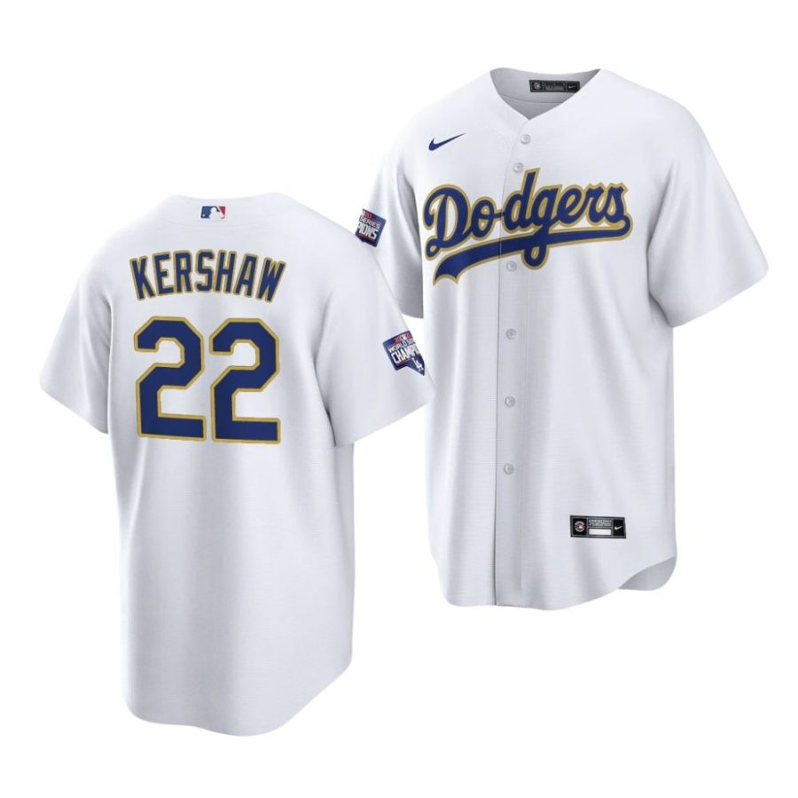 clayton kershaw dodgers 20222021 gold program men'sreplica jersey scaled