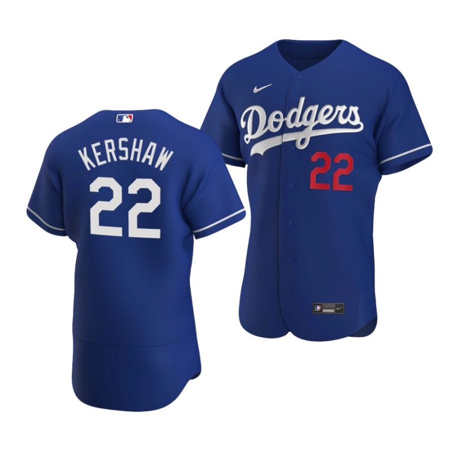 clayton kershaw dodgers 2022authentic men'salternate jersey scaled