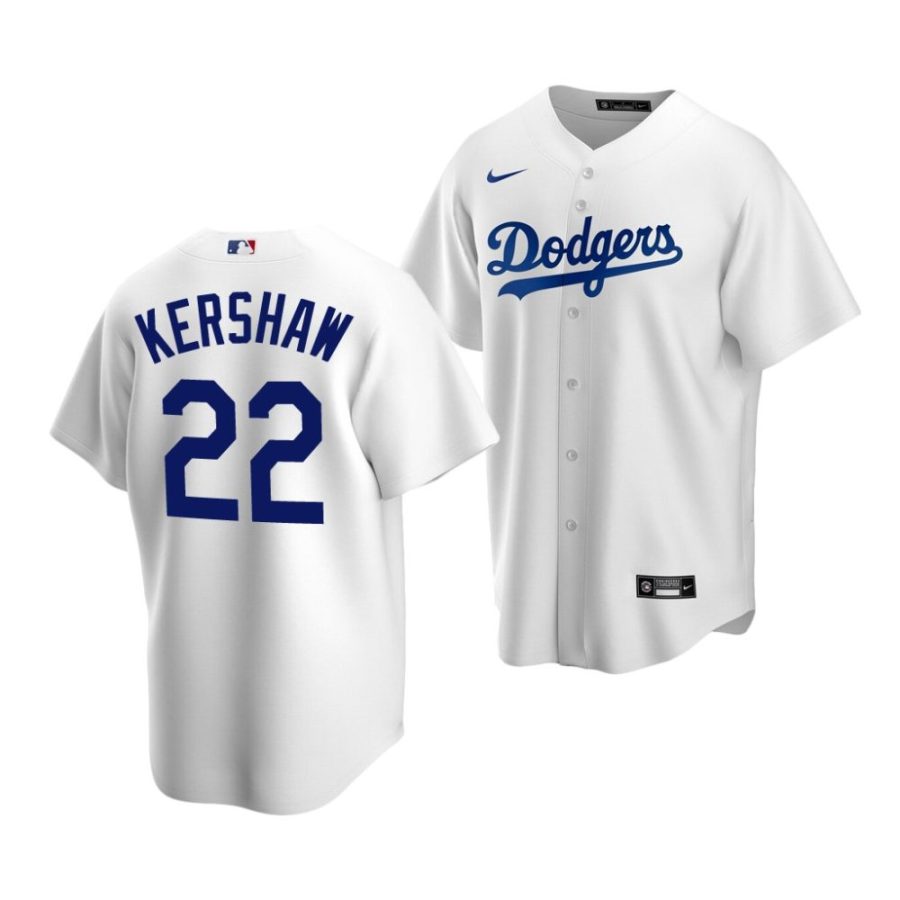 clayton kershaw dodgers 2022replica men'shome jersey scaled