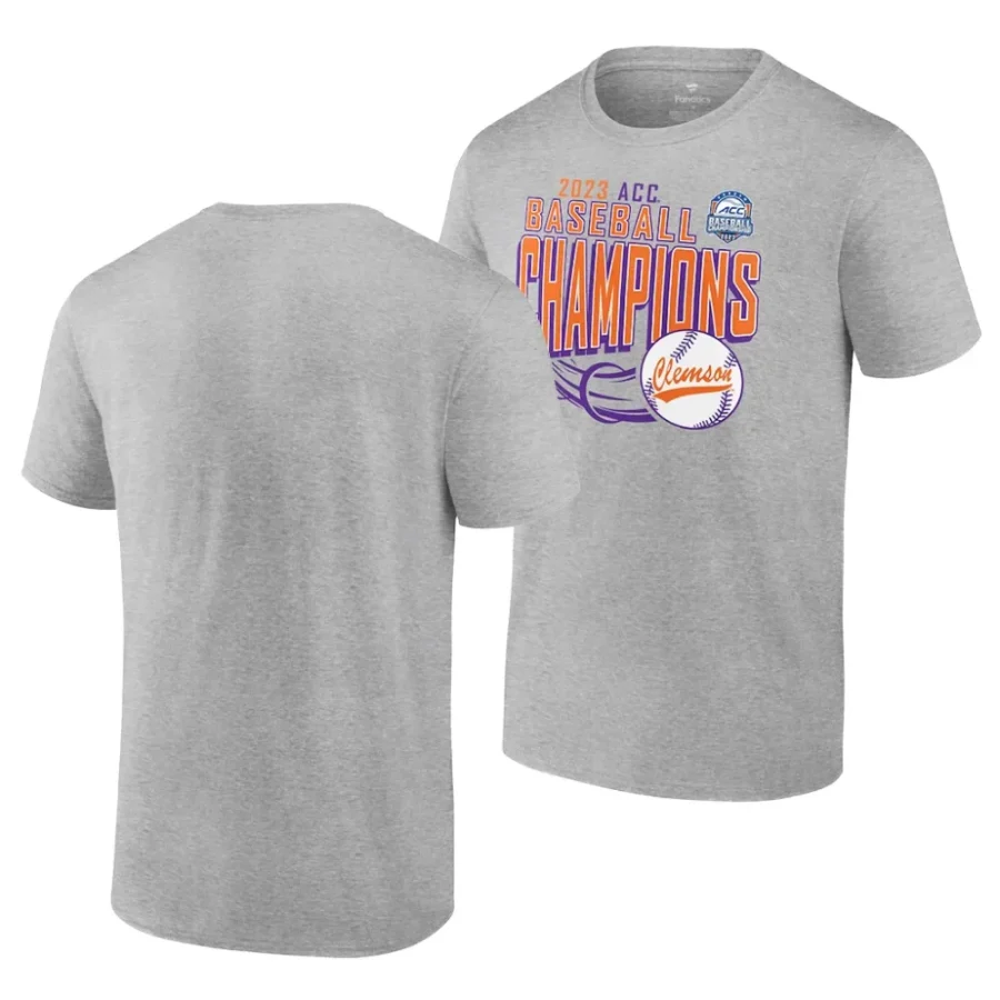 clemson tigers heather gray 2023 acc baseball champions men t shirt scaled