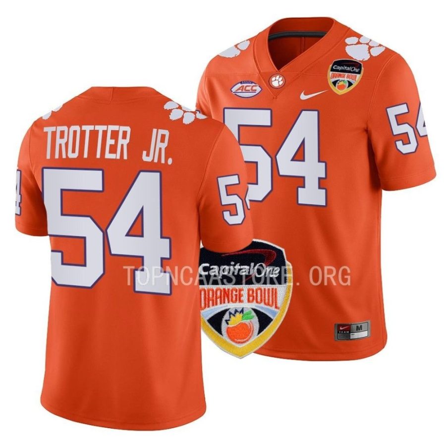 clemson tigers jeremiah trotter jr. orange 2022 orange bowl college football jersey scaled