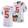 clemson tigers k j. henry white 2022 orange bowl college football jersey scaled