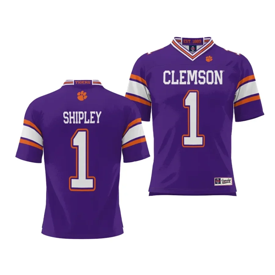 clemson tigers will shipley purple nil player football jersey scaled