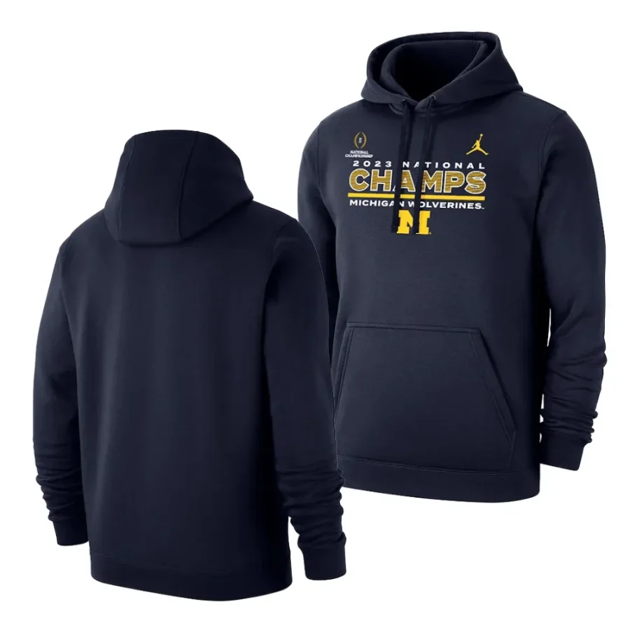 club fleece navy cfbplayoff 2023 national champions michigan wolverines hoodie scaled