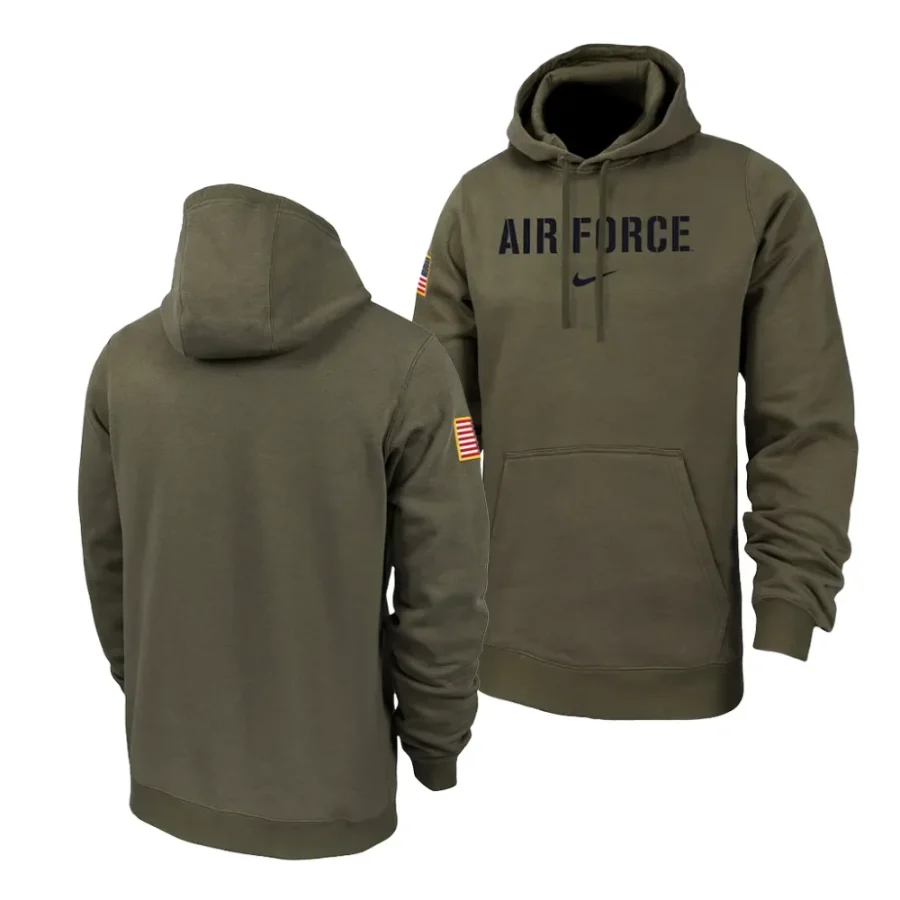 club fleece olive military pack air force falcons hoodie scaled