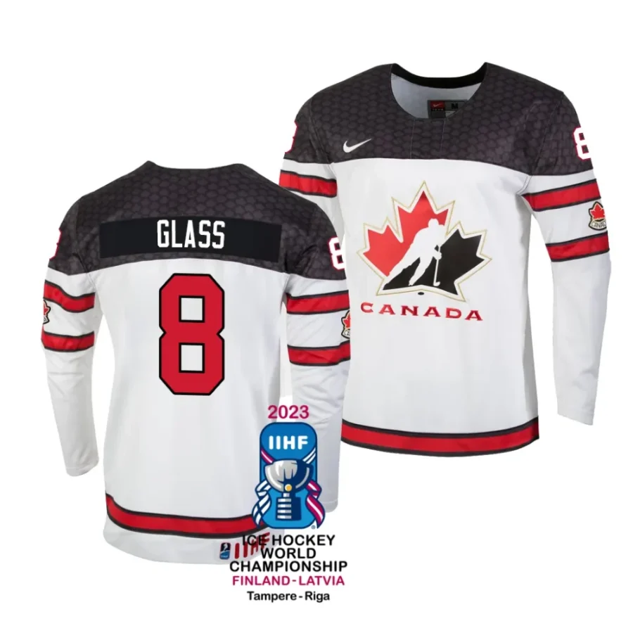 cody glass home 2023 iihf world championship white jersey scaled