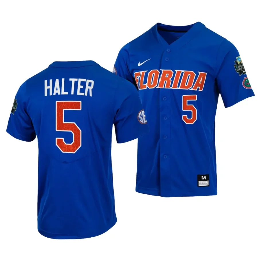 colby halter florida gators 2023 college world series menncaa baseball jersey scaled