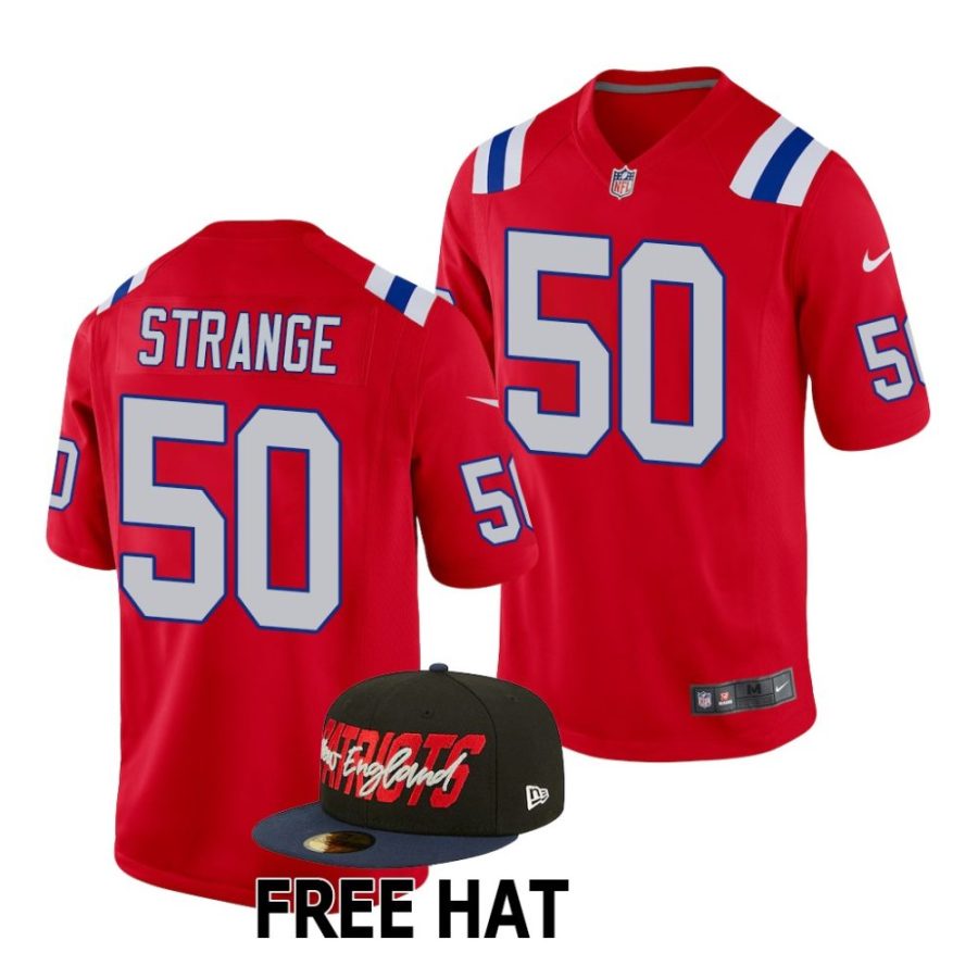 cole strange new england patriots 2022 nfl draft alternate men red jersey scaled