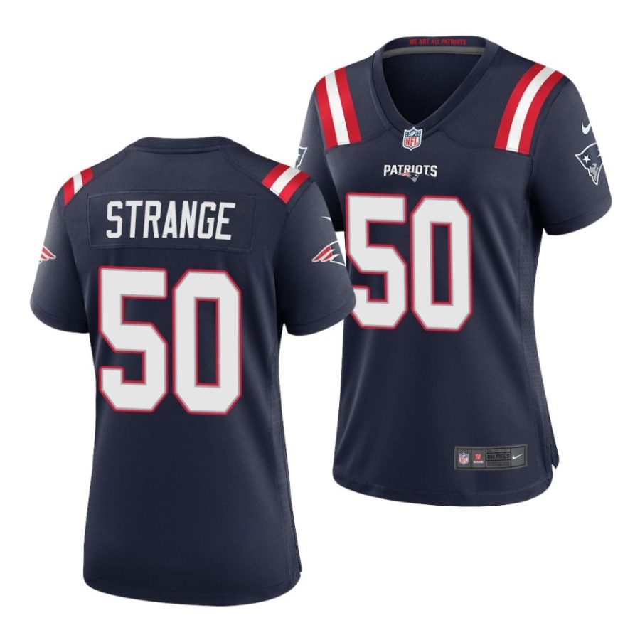 cole strange new england patriots 2022 nfl draft game women navy jersey scaled