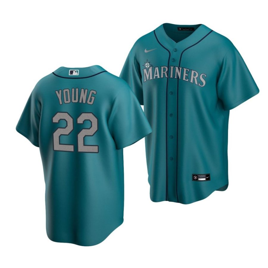 cole young mariners alternate 2022 mlb draft replica aqua jersey scaled