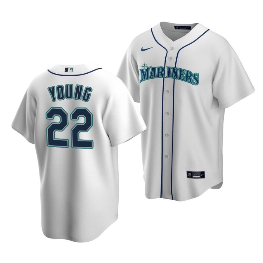 cole young mariners home 2022 mlb draft replica white jersey scaled