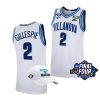 collin gillespie villanova wildcats white 2022 march madness final four basketball jersey scaled