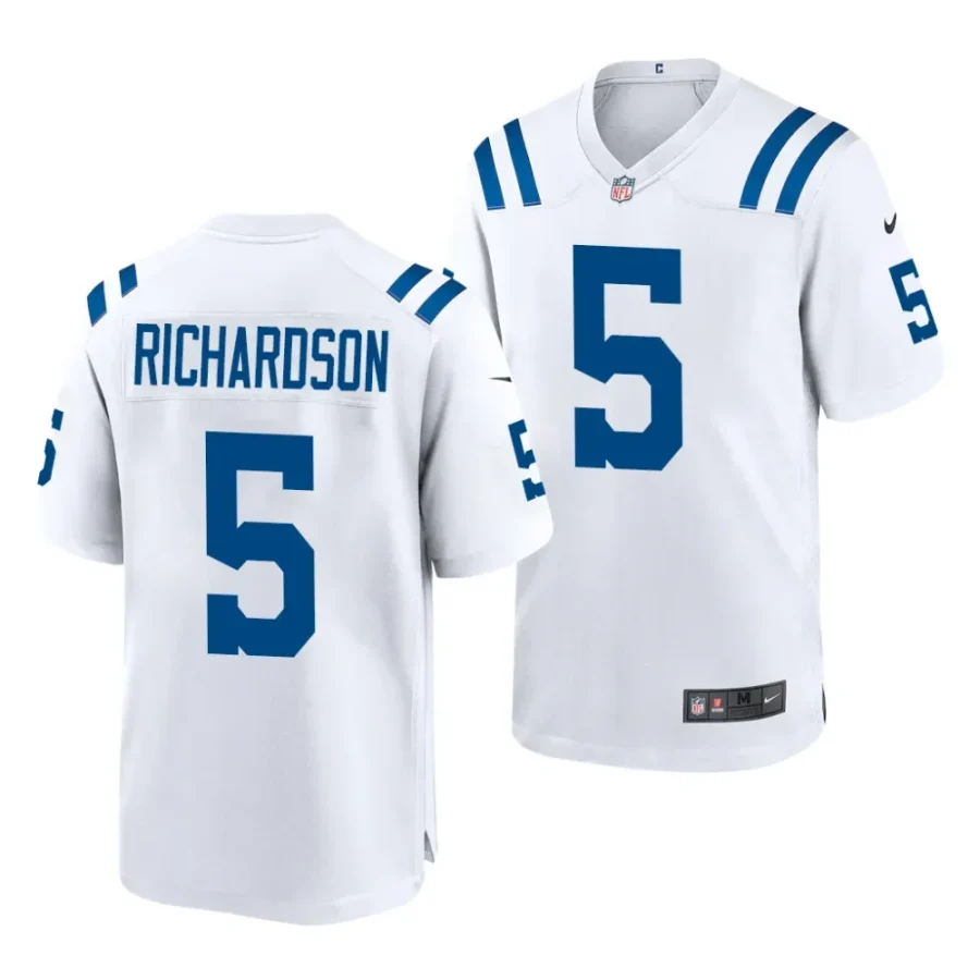 colts anthony richardson white 2023 nfl draft game jersey scaled