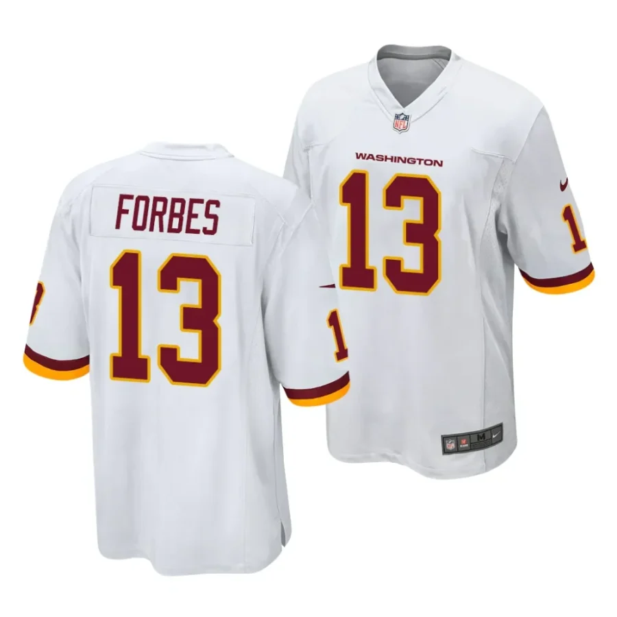 commanders emmanuel forbes white 2023 nfl draft game jersey scaled