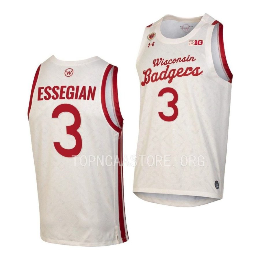 connor essegian white retro basketball 2022 23throwback jersey scaled