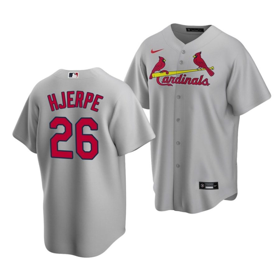 cooper hjerpe cardinals road 2022 mlb draft replica gray jersey scaled