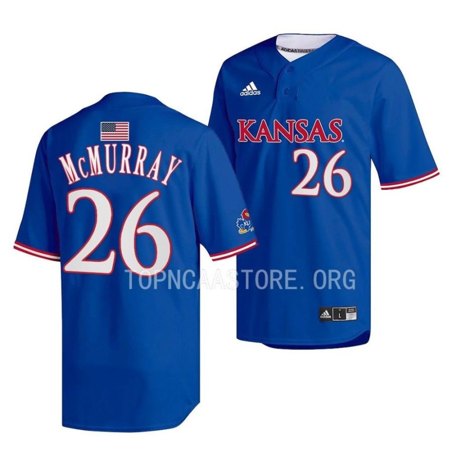 cooper mcmurray kansas jayhawks two button menreplica baseball jersey scaled