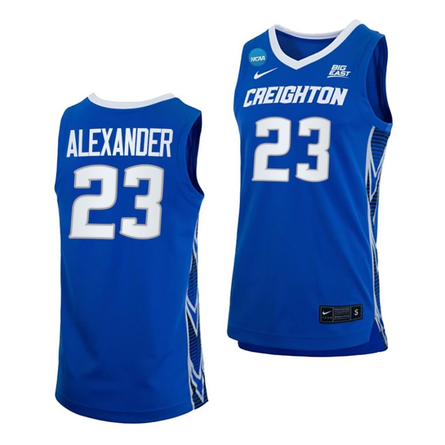 creighton bluejays trey alexander 2023 ncaa march madness mens basketball blue jersey scaled