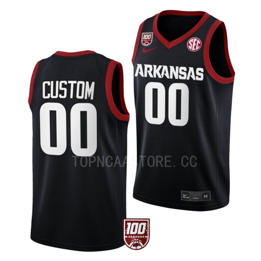 custom arkansas razorbacks 100 season 2022 23 college basketball jersey scaled