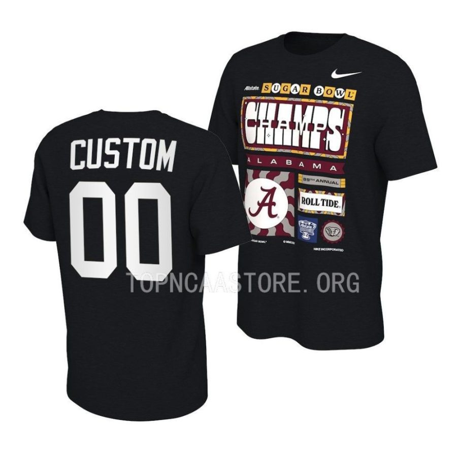 custom black 2022 sugar bowl champions locker room t shirts scaled