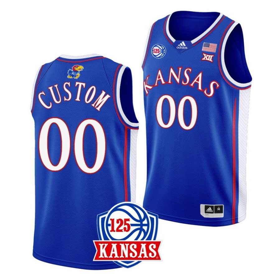 custom blue 125th anniversary kansas jayhawksaway jersey scaled