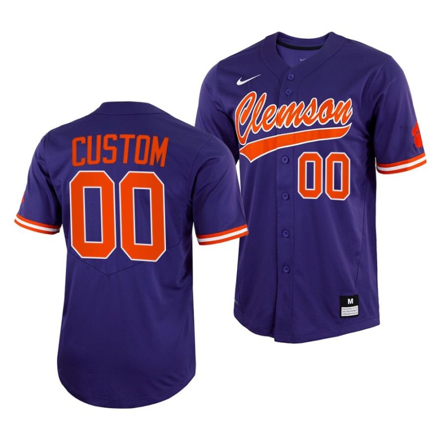 custom clemson tigers 2022college baseball menfull button jersey 0 scaled