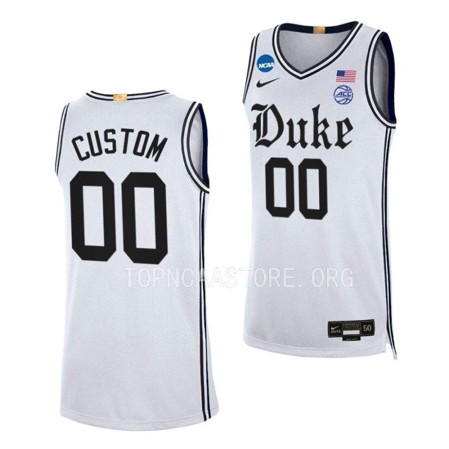 custom duke blue devils 2023 ncaa march madness mens basketballwhite jersey scaled