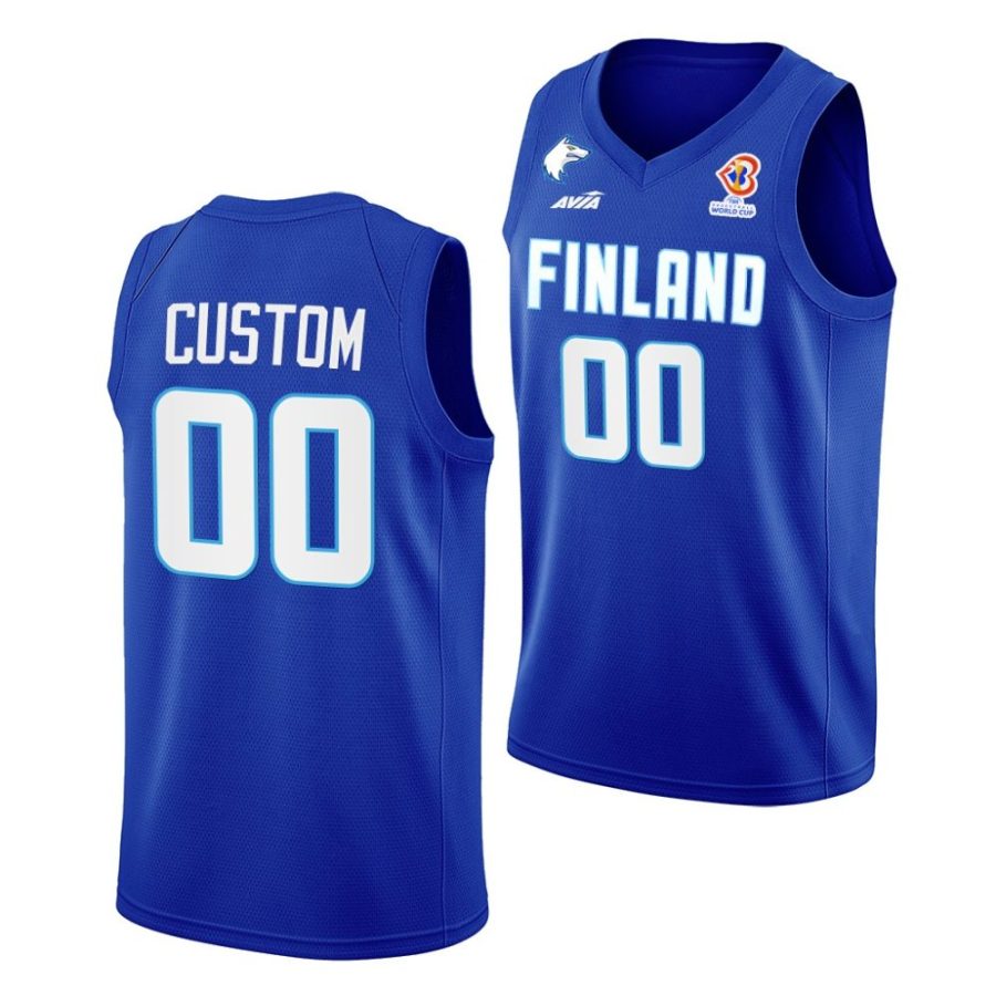 custom finland 2022 fiba basketball world cup blue away jersey scaled