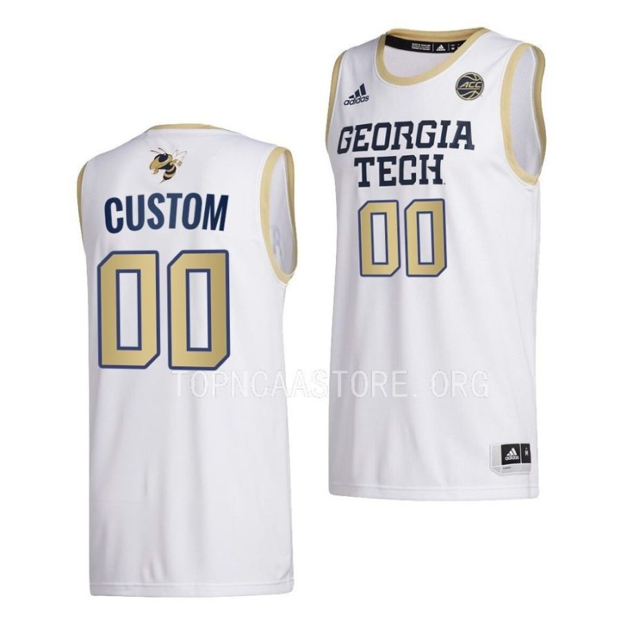 custom georgia tech yellow jackets home basketball 2022 23 swingman jersey scaled