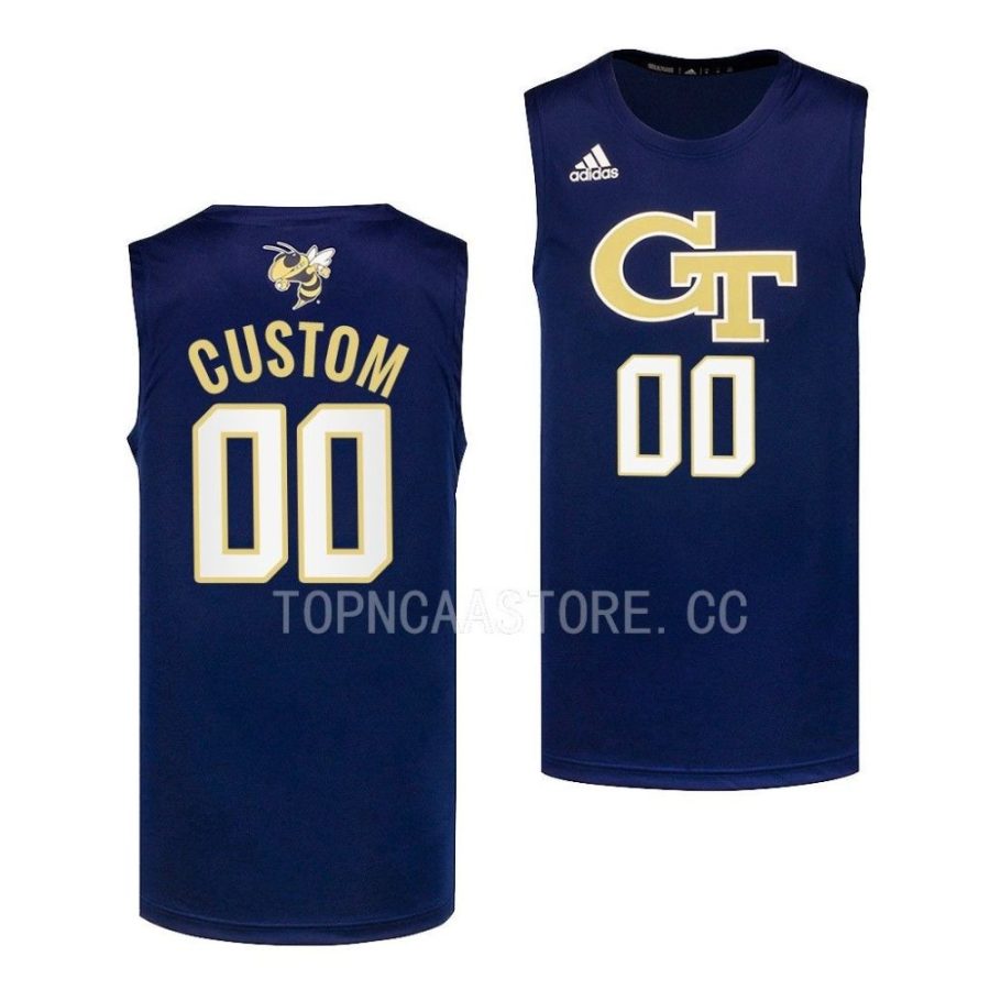 custom georgia tech yellow jackets swingman basketball 2022 23 jersey scaled