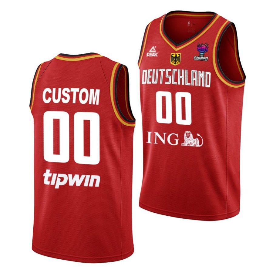 custom germany fiba eurobasket 2022 red jersey scaled