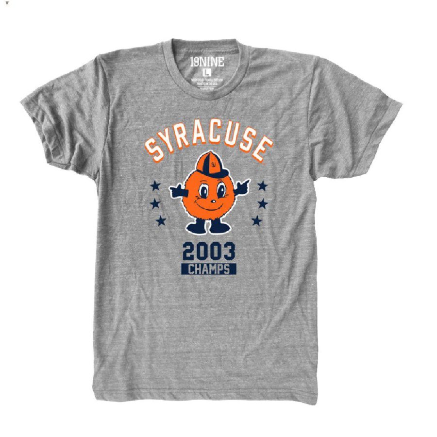 custom gray 2003 ncaa champsvintage syracuse orange men shirt