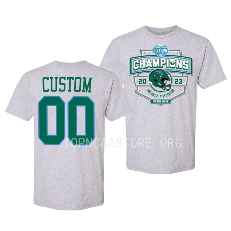 custom gray 2023 cotton bowl championslocker room tulane green wave t shirt scaled