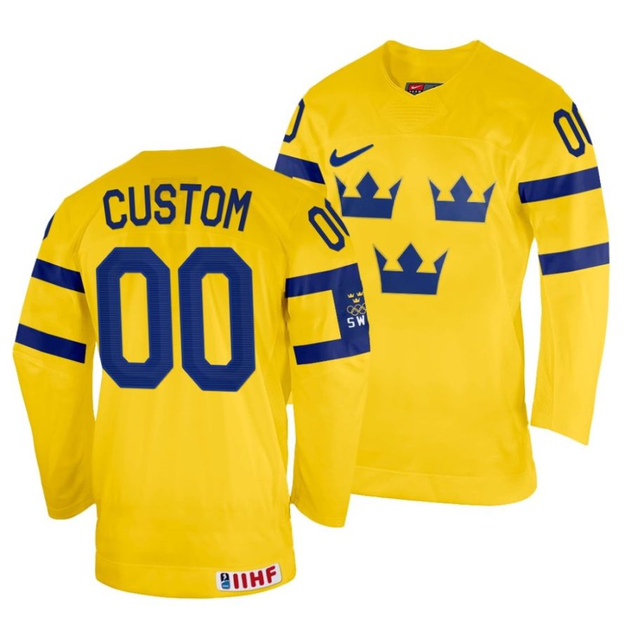 custom home 2022 iihf world championship yellow jersey scaled