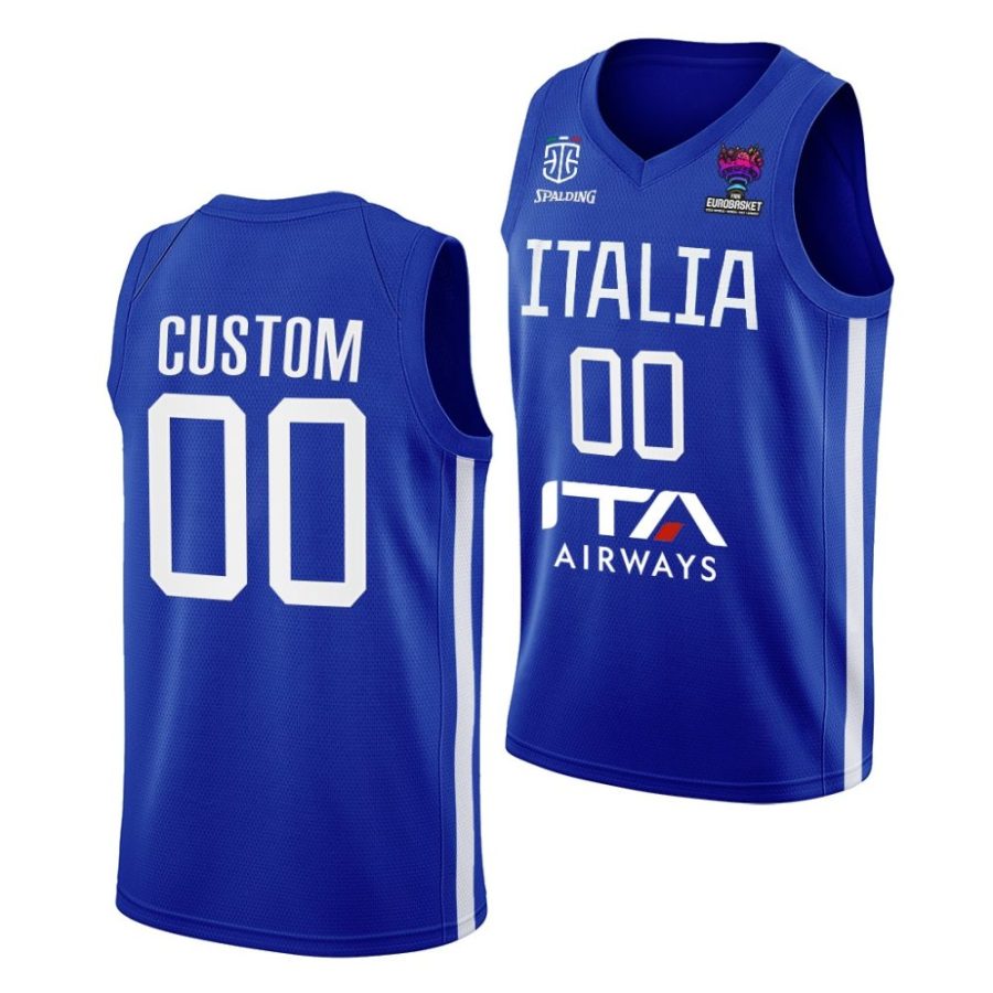 custom italy eurobasket 2022 blue home jersey scaled