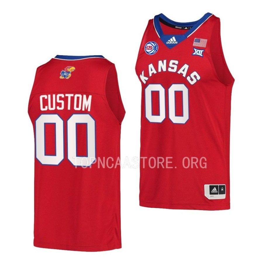 custom kansas jayhawks 2023reverse retro senior nightred jersey scaled