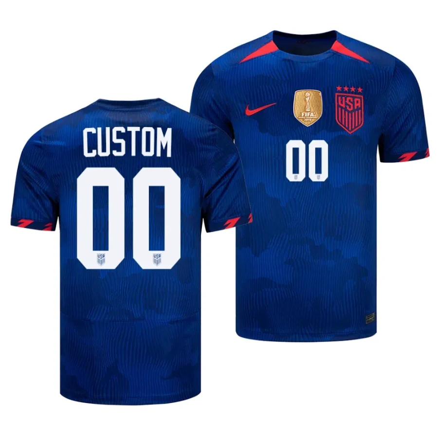 custom navy 2023 away stadium uswntfifa badge jersey scaled