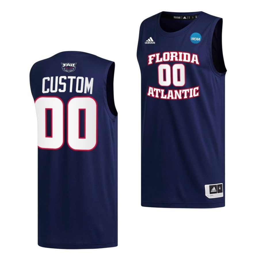 custom navy 2023 ncaa march madness fau owlsmens basketball jersey scaled