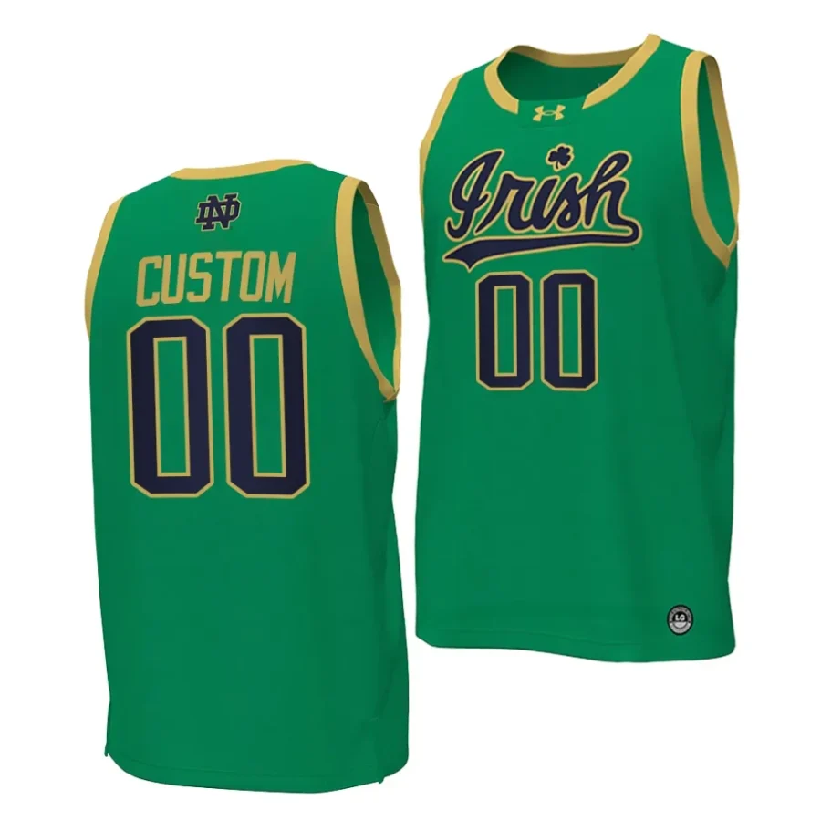 custom notre dame fighting irish greenreplica basketball men jersey scaled