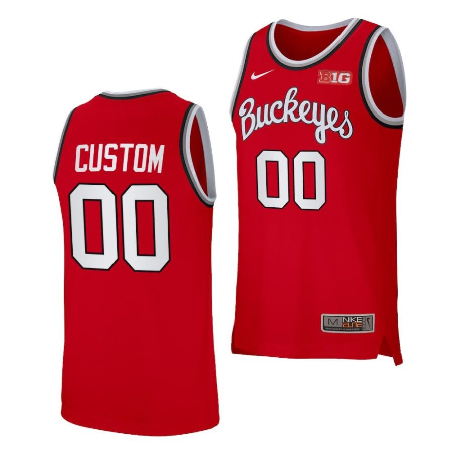 custom ohio state buckeyes 2022 23retro basketball red jersey scaled