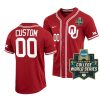 custom oklahoma sooners 2022 college world series menbaseball jersey 0 scaled