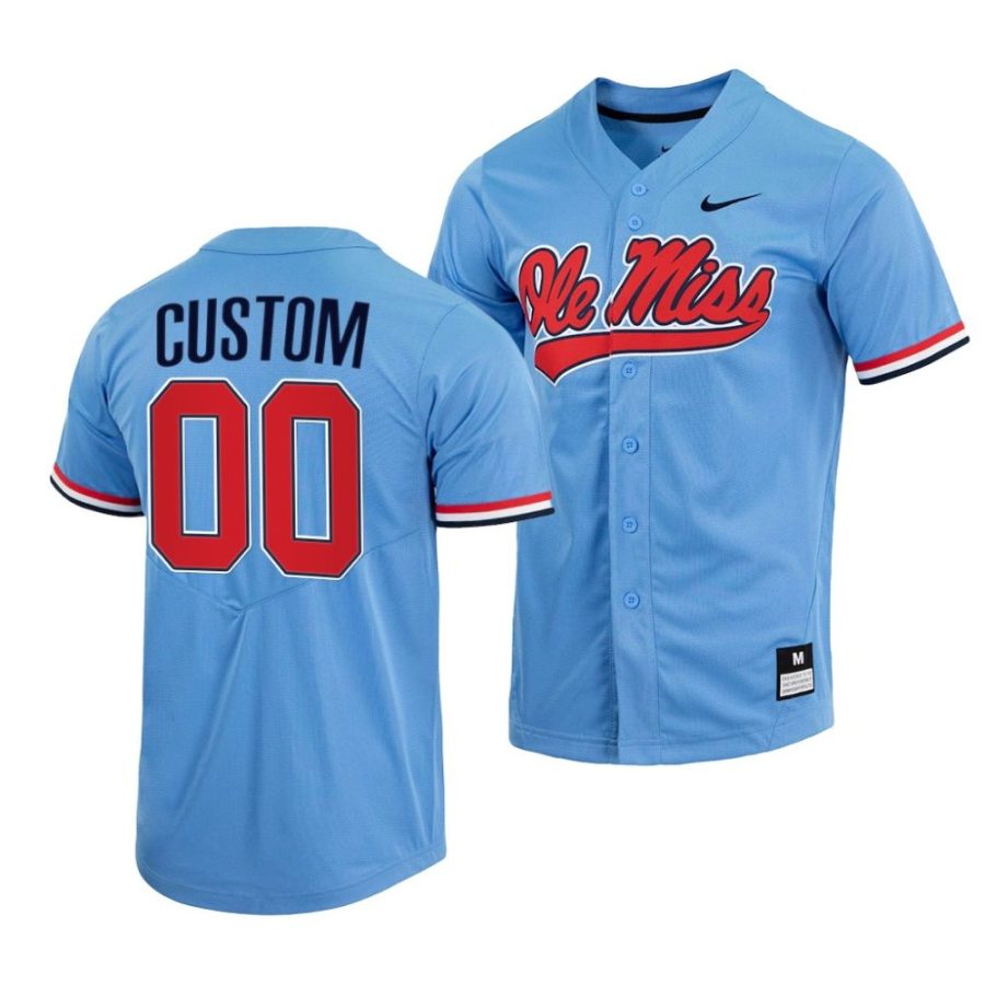 custom ole miss rebels 2022college baseball menfull button jersey 0 scaled