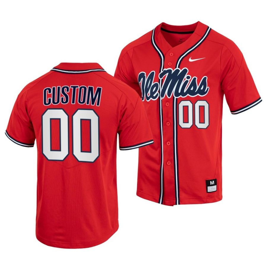 custom ole miss rebels 2022college baseball menfull button jersey scaled