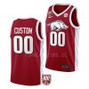 custom red 100 season arkansas razorbackscollege basketball jersey scaled