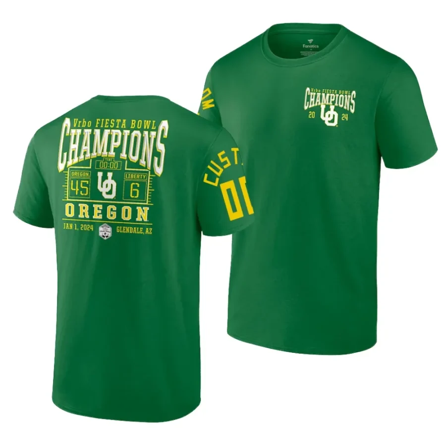 custom score 2024 fiesta bowl champions green t shirts scaled