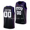 custom tcu horned frogs 2022 23college basketball black jersey scaled