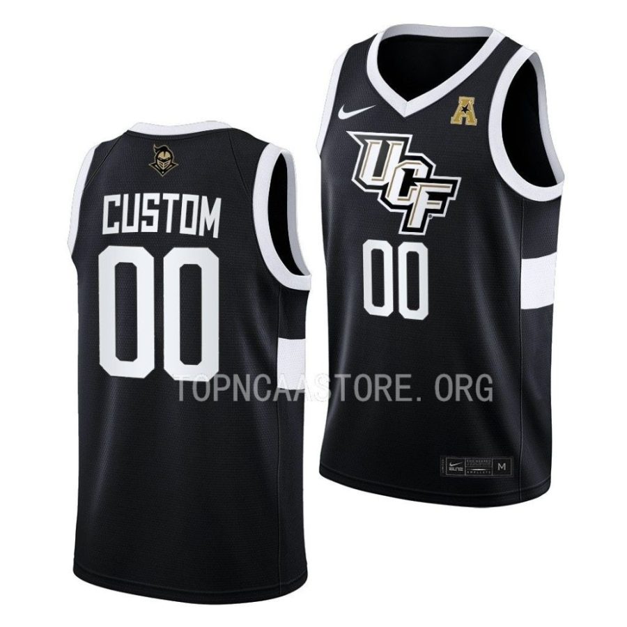 custom ucf knights 2022 23college basketball awayblack jersey scaled