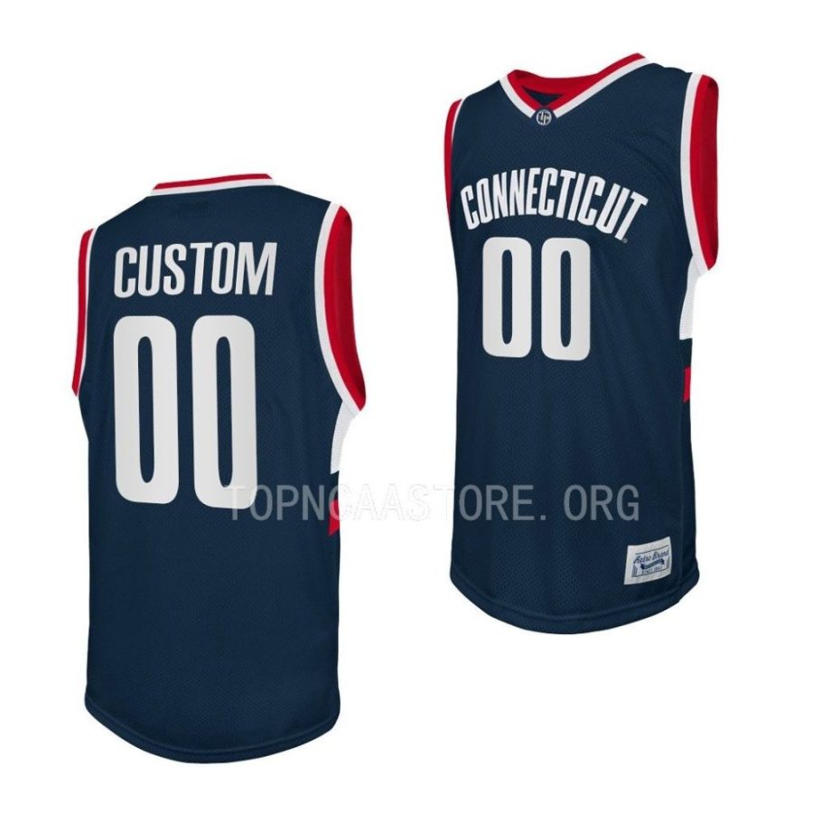 custom uconn huskies 2022 23retro basketball navy jersey scaled